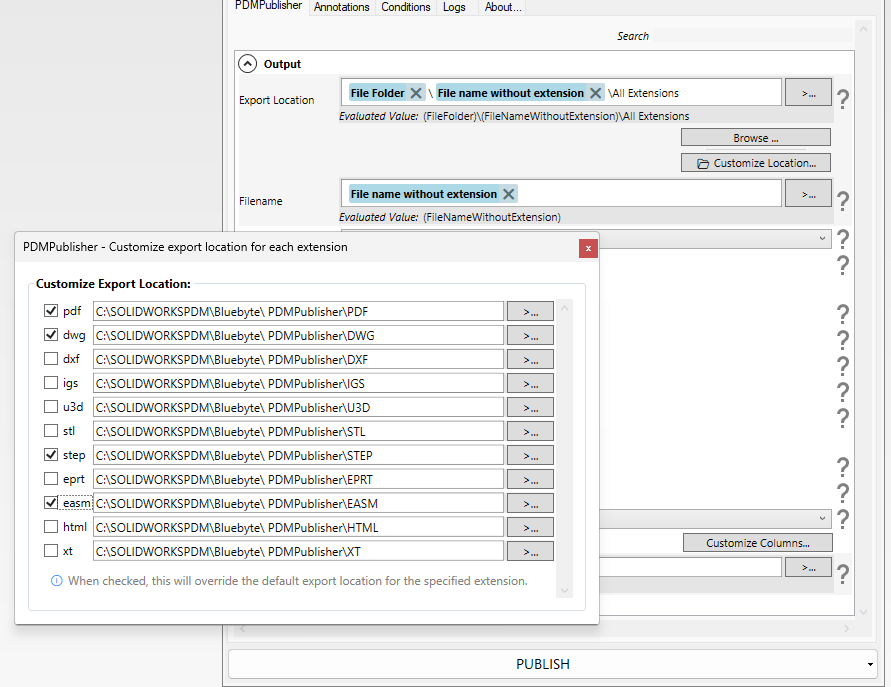 Custom File Locations