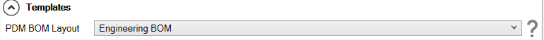 BOM template setting