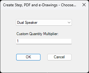 Ask user to select configuration dialog