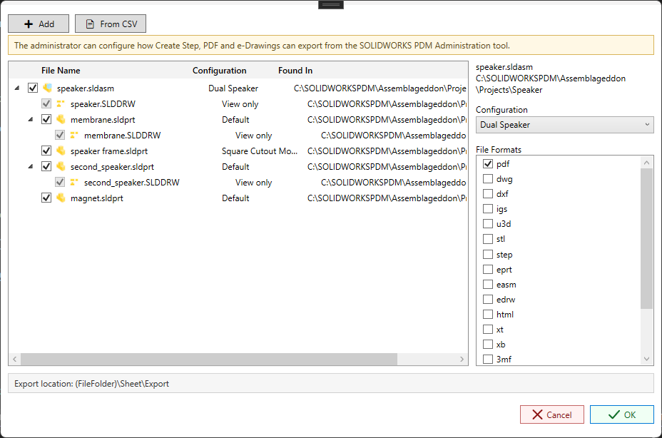 Ask user to specify files dialog
