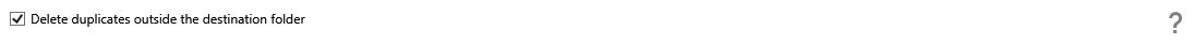 Delete duplicates setting