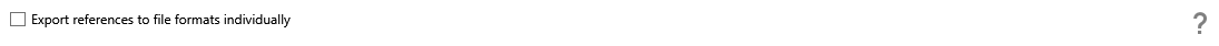 Export references individually setting