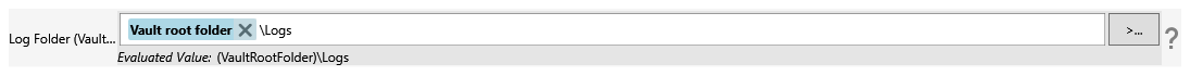 Log folder setting