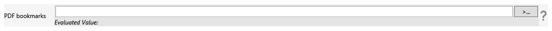 PDF bookmarks setting