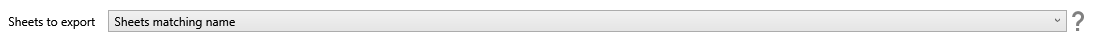 Sheets to export setting