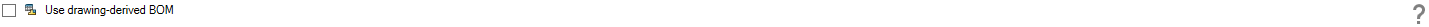 Use drawing-derived BOM setting