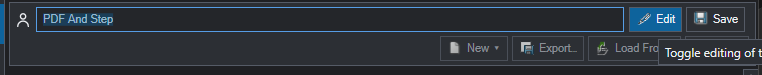 Editing a profile name
