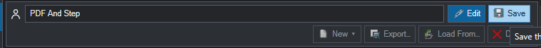 Saving a profile name