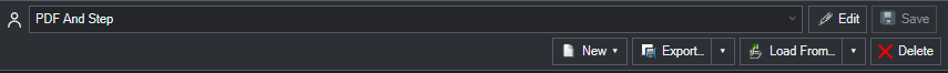 PDMPublisher profile toolbar